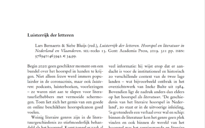 Recensie TNTL (2020, 4):  ‘Luisterrijk der Letteren’, Lars Bernaerts en Siebe Bluijs (eds.)